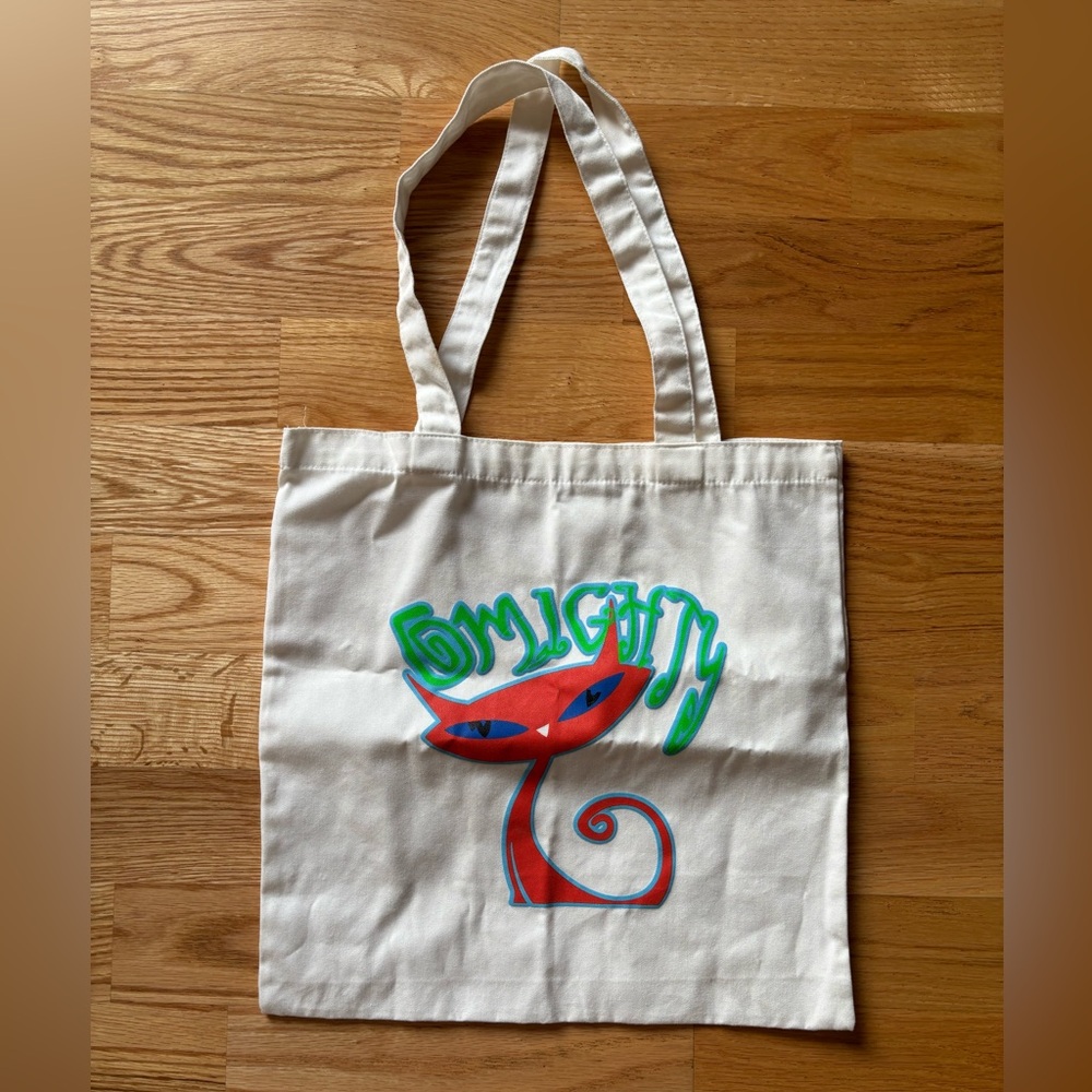 Omighty Cat Graphic Print Tote Bag